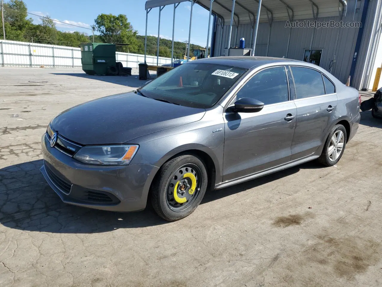 2013 Volkswagen Jetta Hybrid Gray vin: 3VW637AJXDM315857