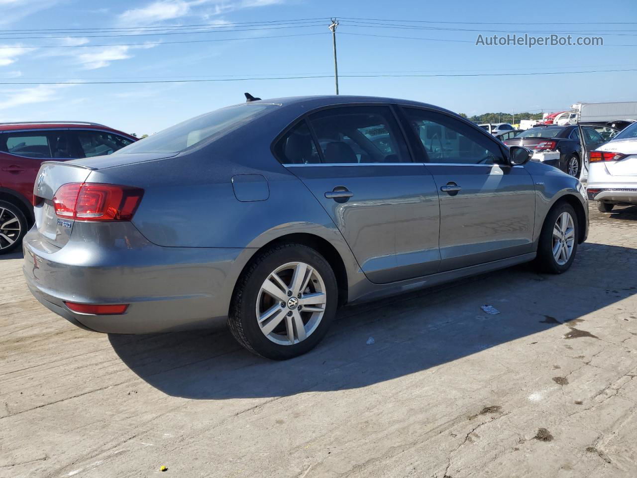 2013 Volkswagen Jetta Hybrid Gray vin: 3VW637AJXDM315857