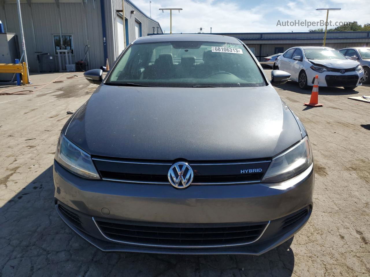 2013 Volkswagen Jetta Hybrid Gray vin: 3VW637AJXDM315857