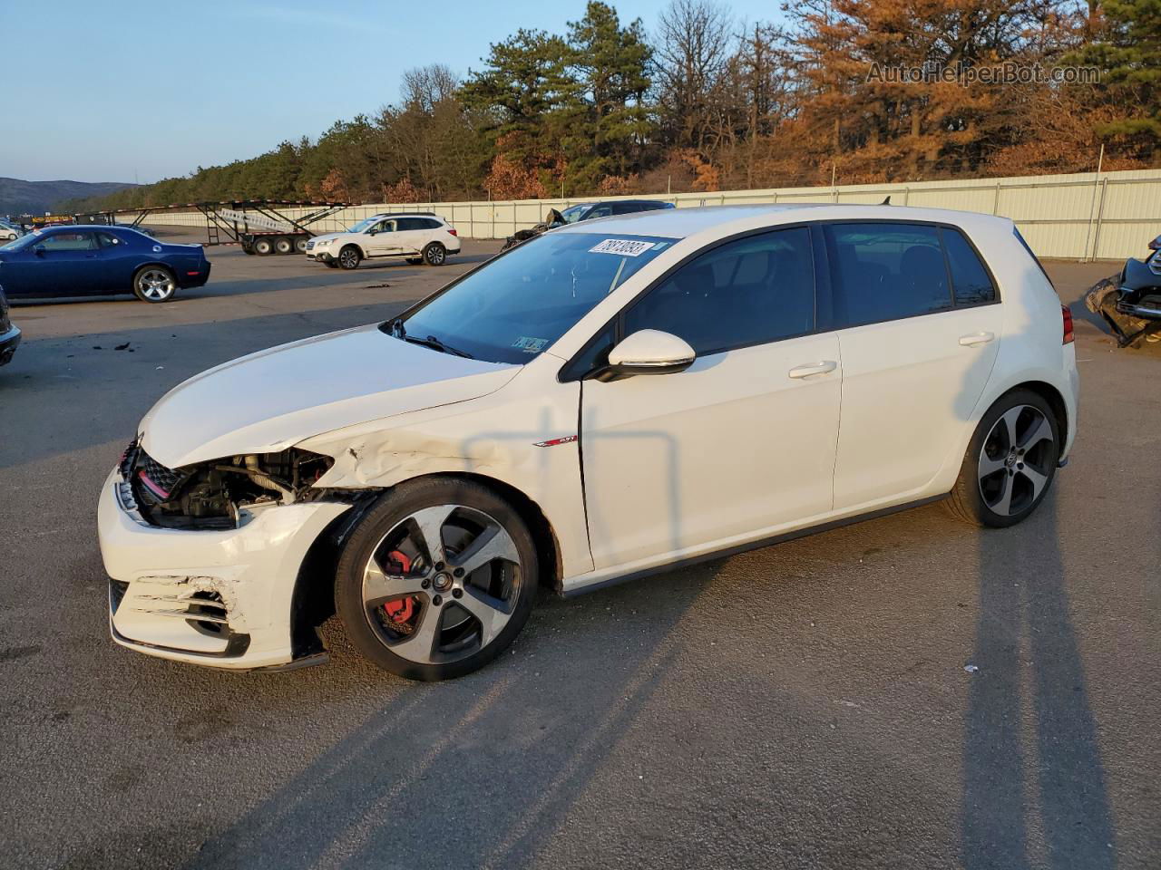 2019 Volkswagen Gti S White vin: 3VW6T7AU0KM000489