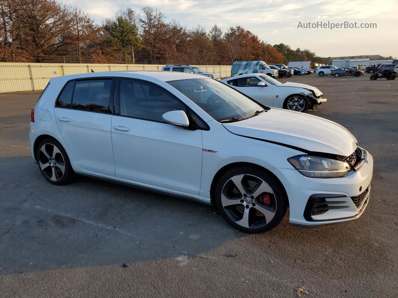 2019 Volkswagen Gti S White vin: 3VW6T7AU0KM000489