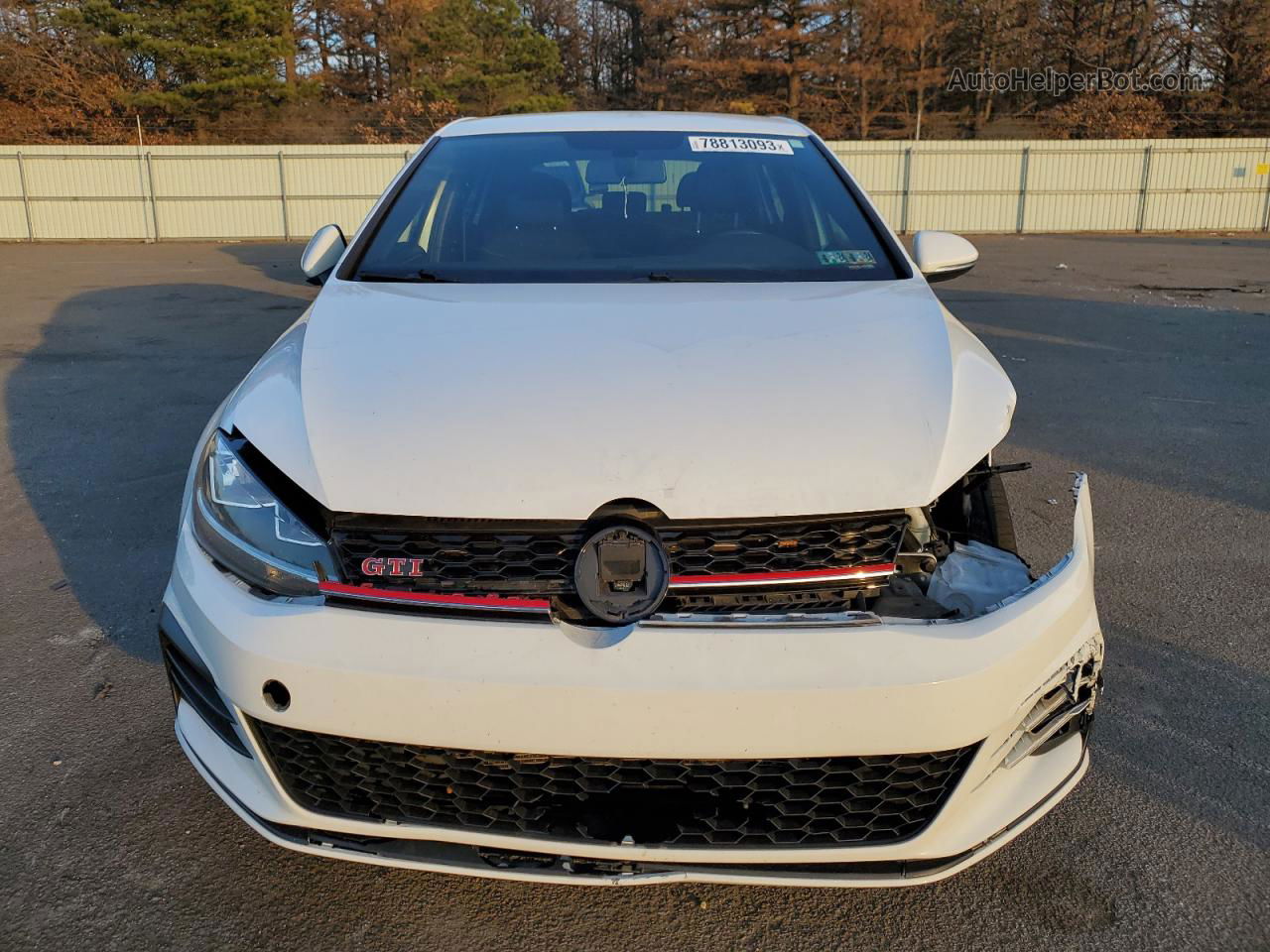 2019 Volkswagen Gti S White vin: 3VW6T7AU0KM000489