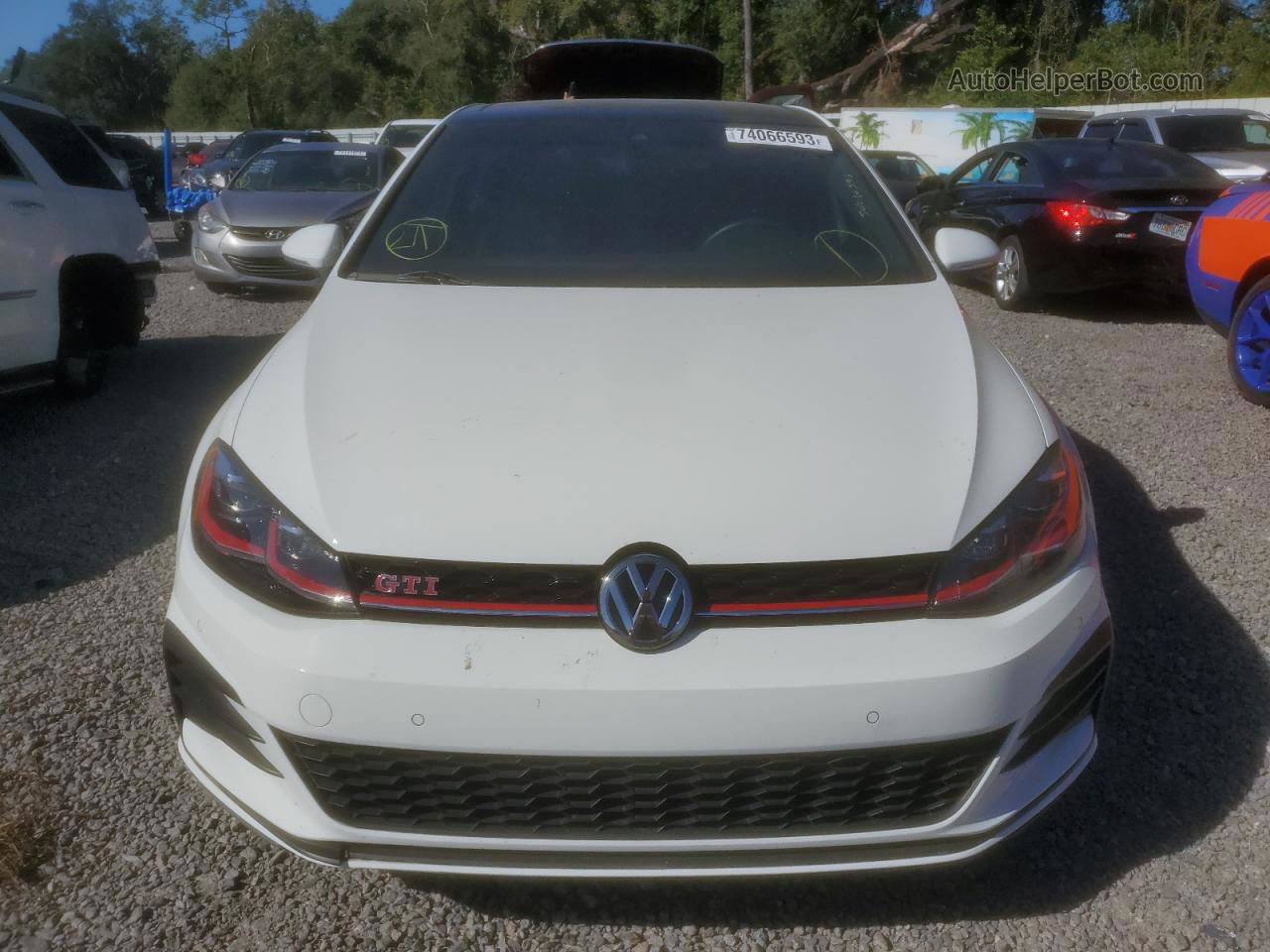 2019 Volkswagen Gti S White vin: 3VW6T7AU0KM033587