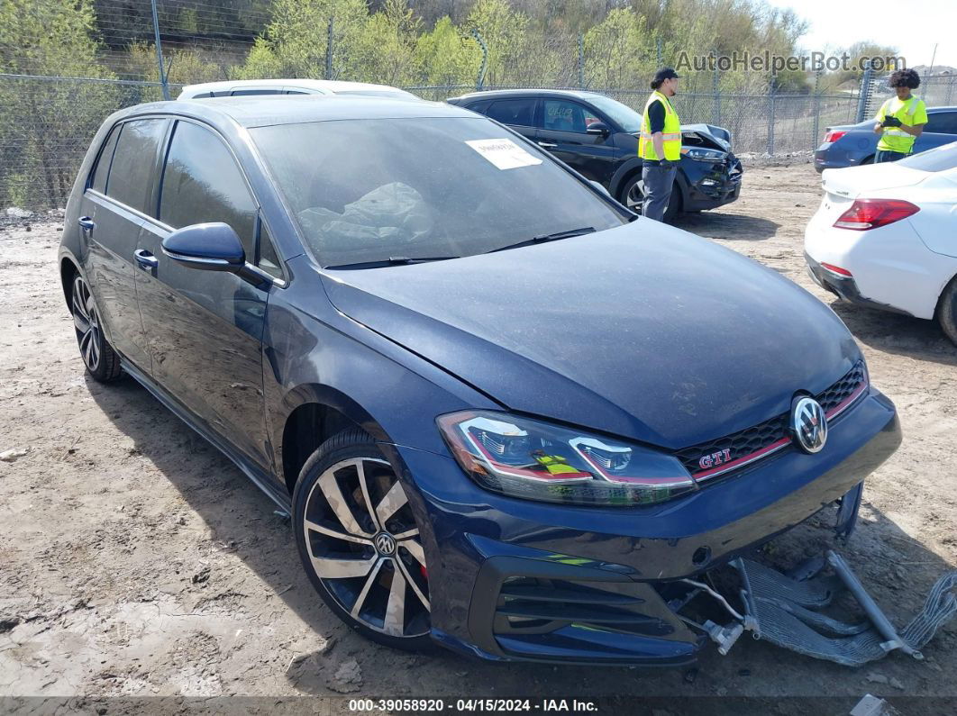 2019 Volkswagen Golf Gti 2.0t Autobahn/2.0t Rabbit Edition/2.0t S/2.0t Se Blue vin: 3VW6T7AU0KM037820