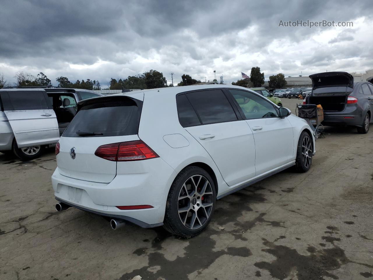 2019 Volkswagen Gti S White vin: 3VW6T7AU1KM015602