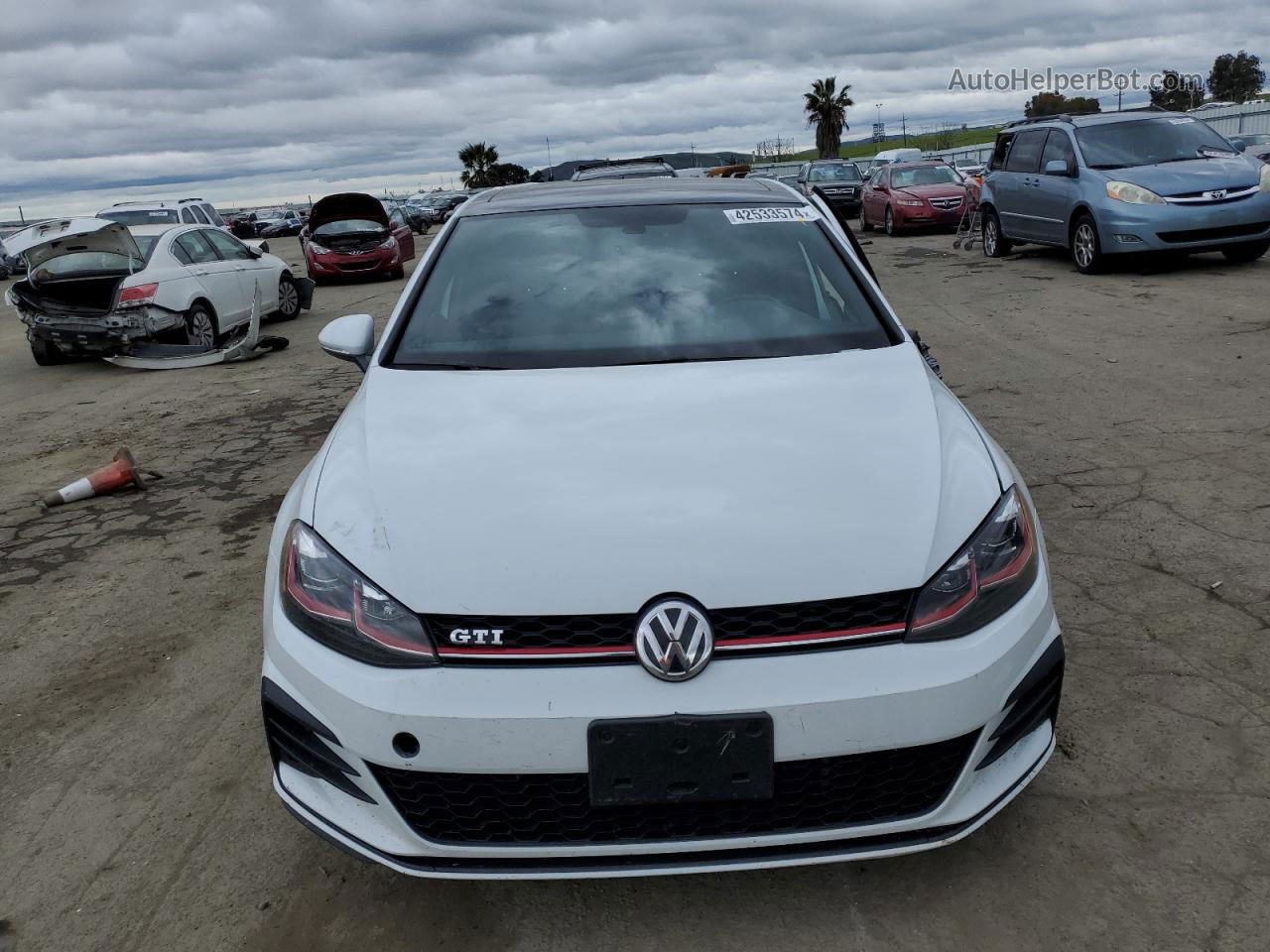 2019 Volkswagen Gti S White vin: 3VW6T7AU1KM015602