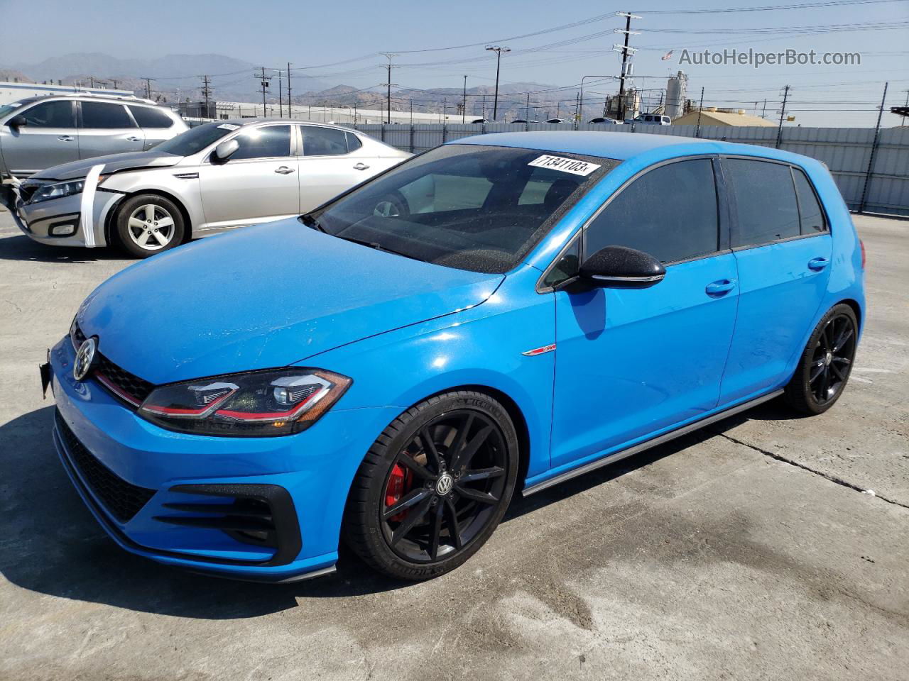 2019 Volkswagen Gti S Blue vin: 3VW6T7AU1KM016197