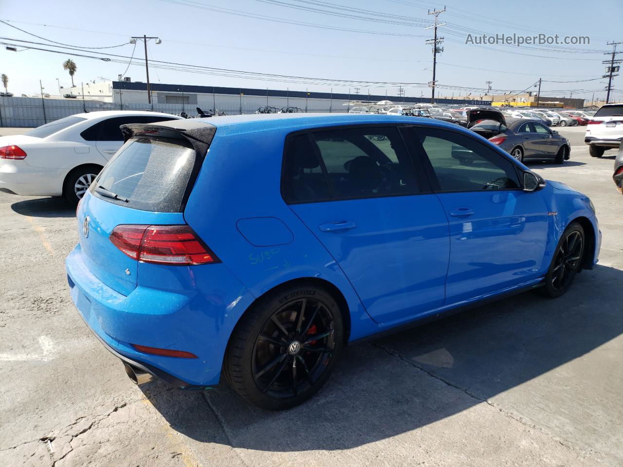 2019 Volkswagen Gti S Blue vin: 3VW6T7AU1KM016197