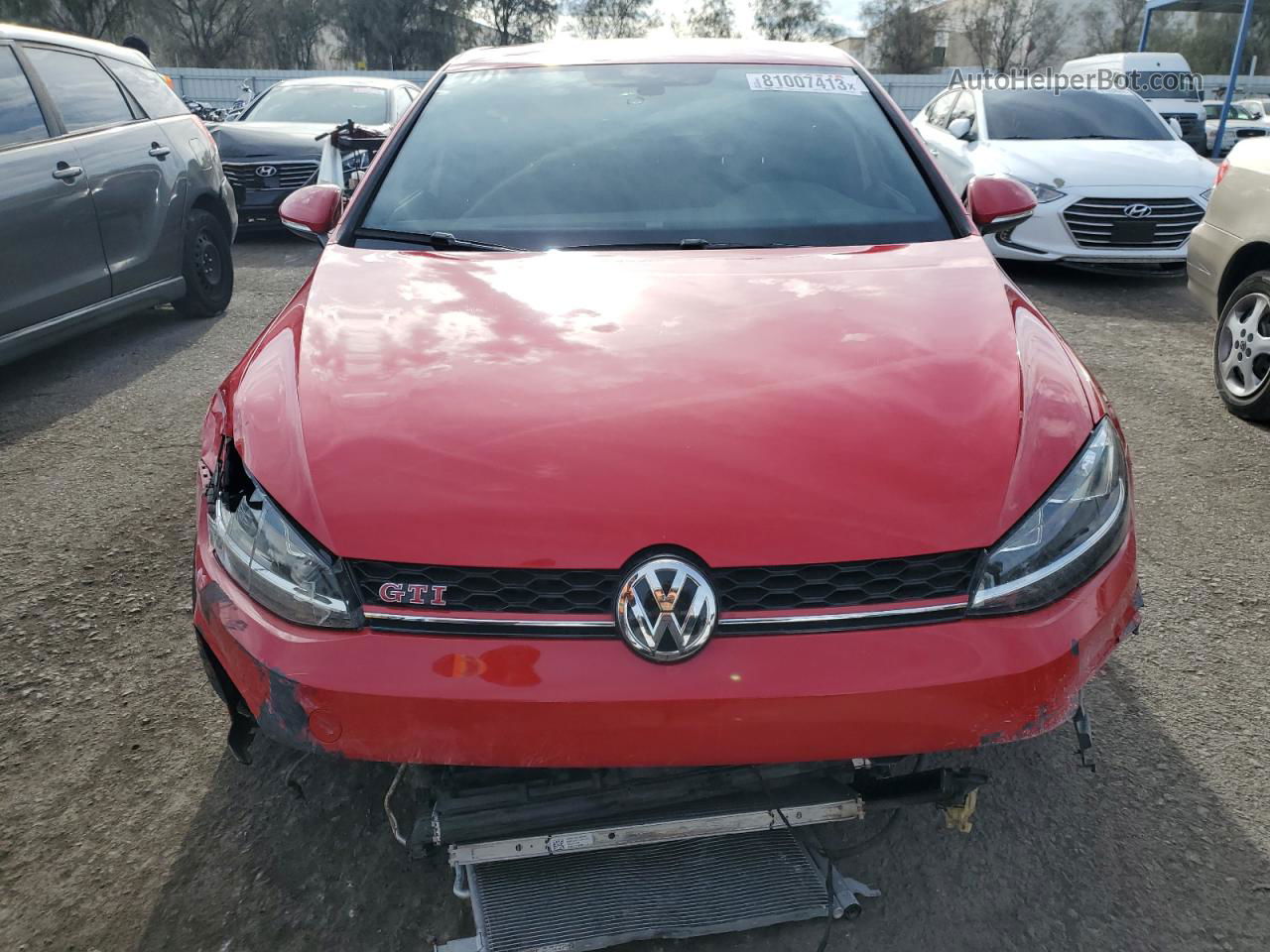 2019 Volkswagen Gti S Red vin: 3VW6T7AU3KM009462