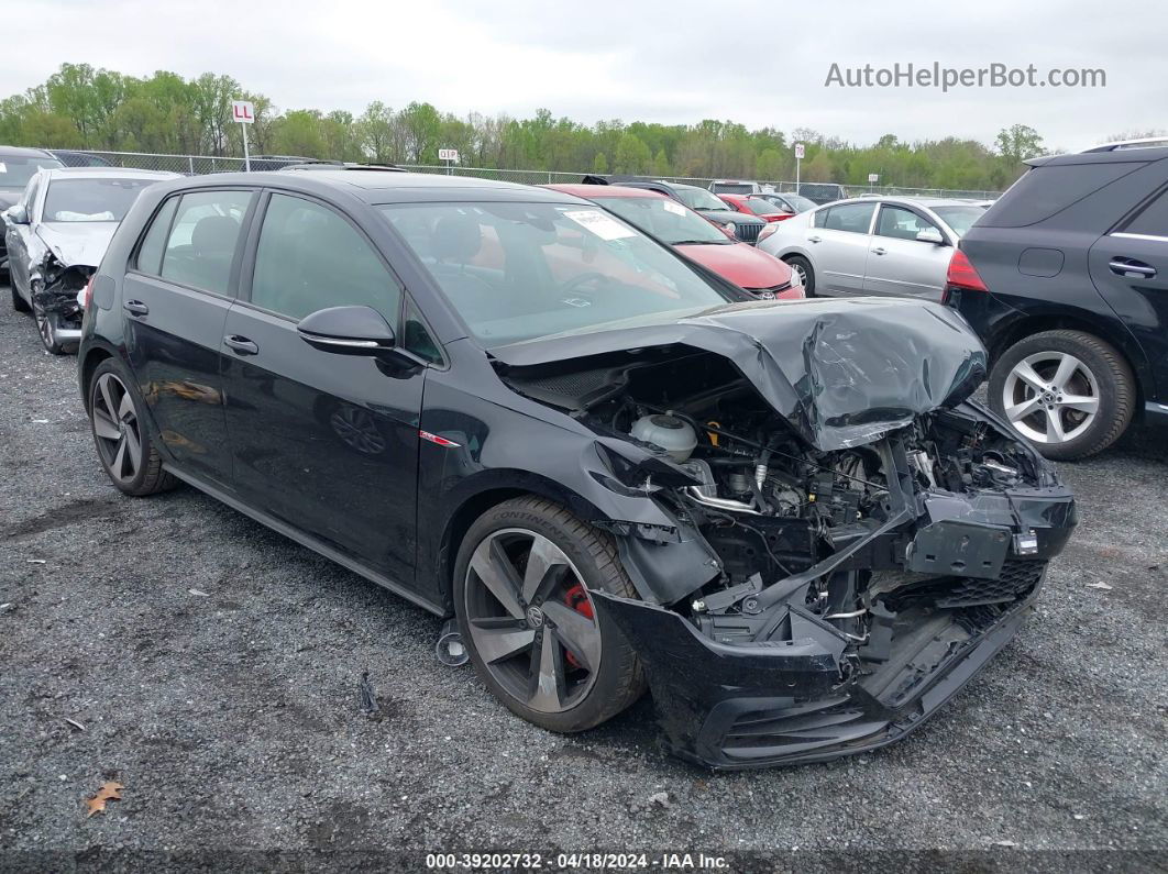 2019 Volkswagen Golf Gti 2.0t Autobahn/2.0t Rabbit Edition/2.0t S/2.0t Se Black vin: 3VW6T7AU4KM023855