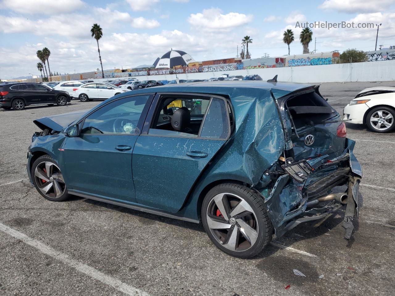 2019 Volkswagen Gti S Green vin: 3VW6T7AU4KM034001