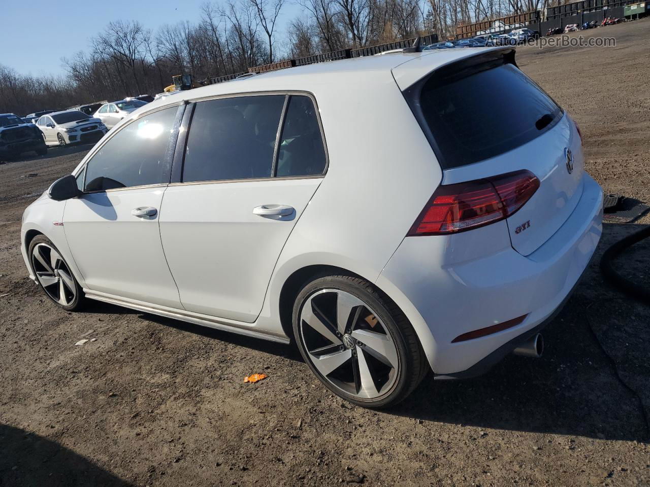 2019 Volkswagen Gti S White vin: 3VW6T7AU6KM015496