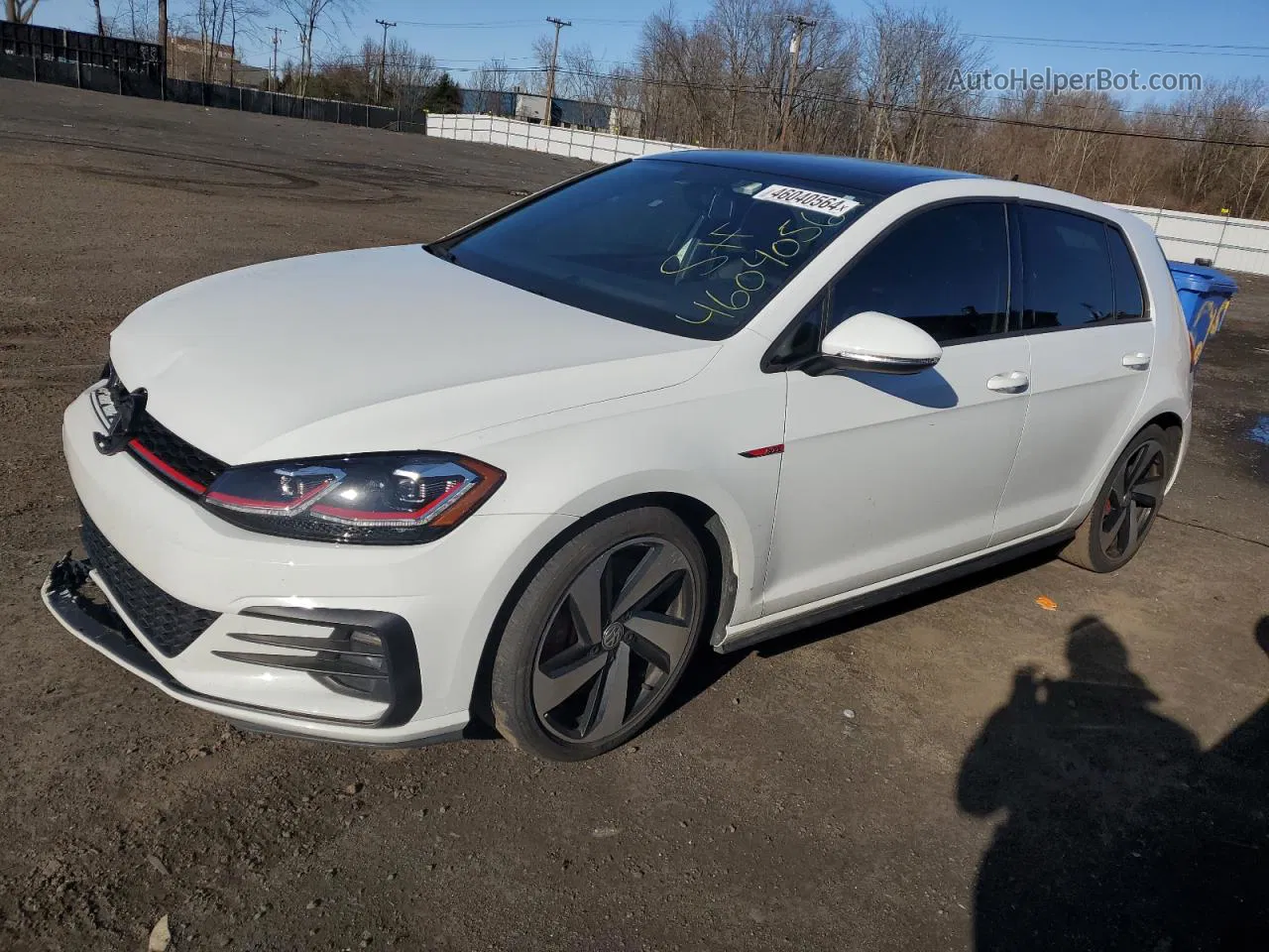 2019 Volkswagen Gti S White vin: 3VW6T7AU6KM015496