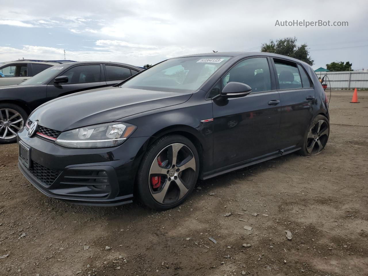 2019 Volkswagen Gti S Black vin: 3VW6T7AU6KM017586