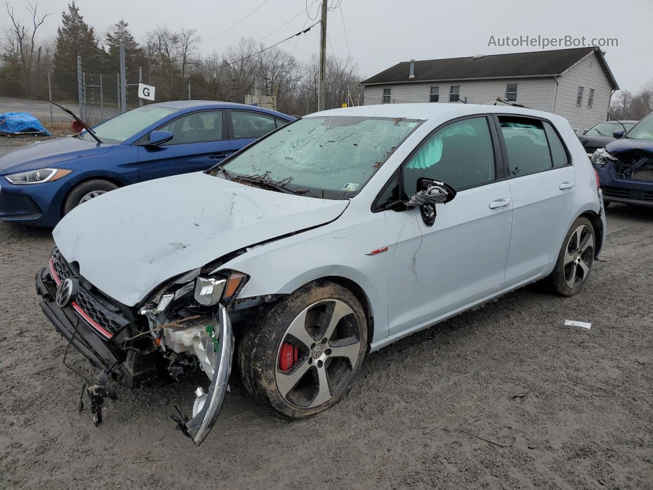 2019 Volkswagen Gti S Silver vin: 3VW6T7AU6KM028717