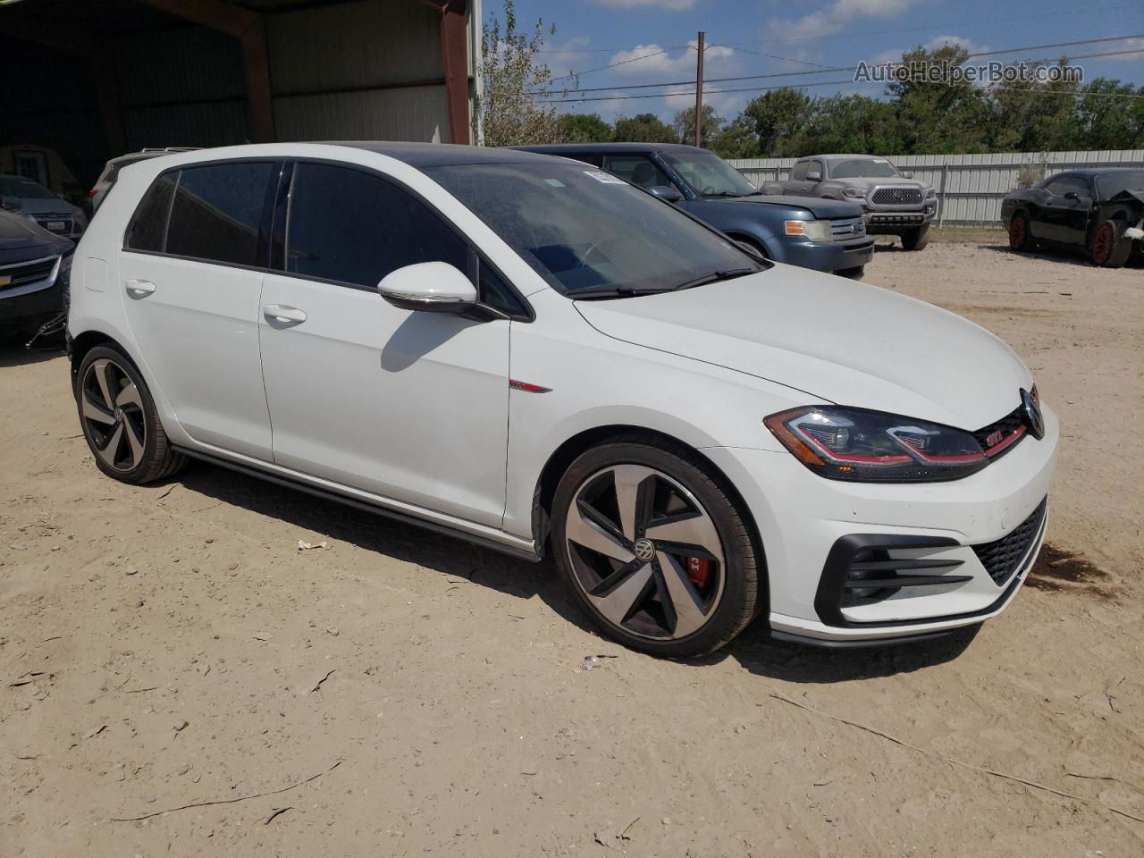 2019 Volkswagen Gti S White vin: 3VW6T7AU6KM036011