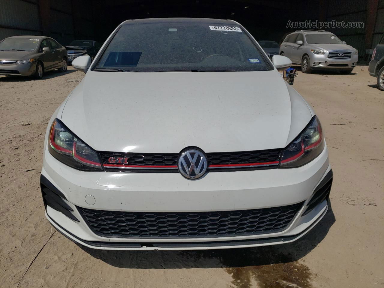 2019 Volkswagen Gti S White vin: 3VW6T7AU6KM036011