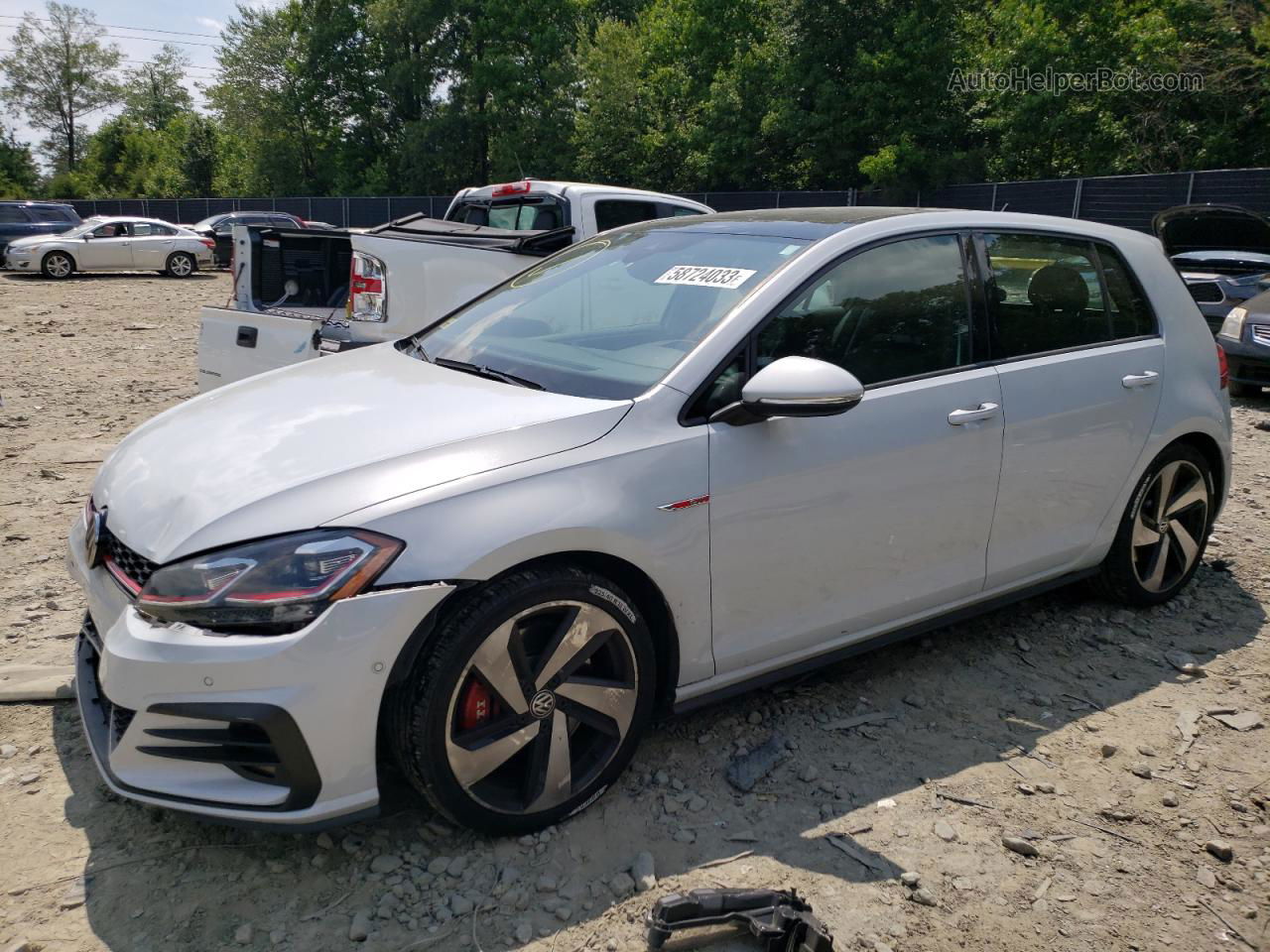 2019 Volkswagen Gti S Silver vin: 3VW6T7AU7KM001669