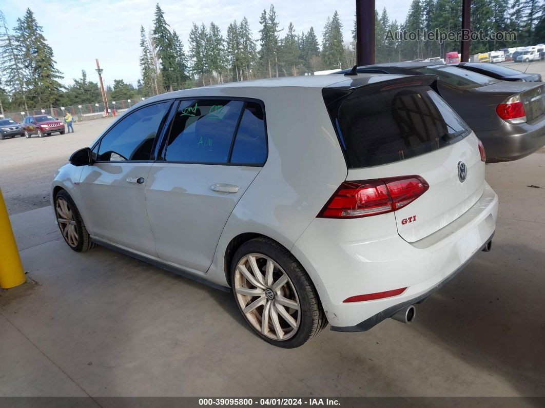 2019 Volkswagen Golf Gti 2.0t Autobahn/2.0t Rabbit Edition/2.0t S/2.0t Se White vin: 3VW6T7AU7KM006046