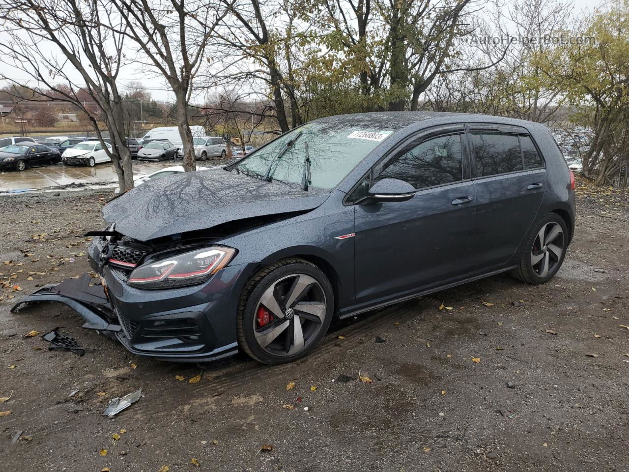 2019 Volkswagen Gti S Серый vin: 3VW6T7AU7KM013191