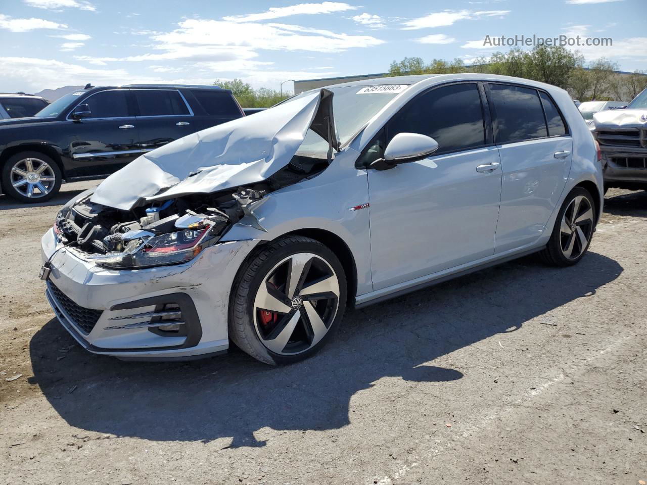 2019 Volkswagen Gti S White vin: 3VW6T7AU7KM014163