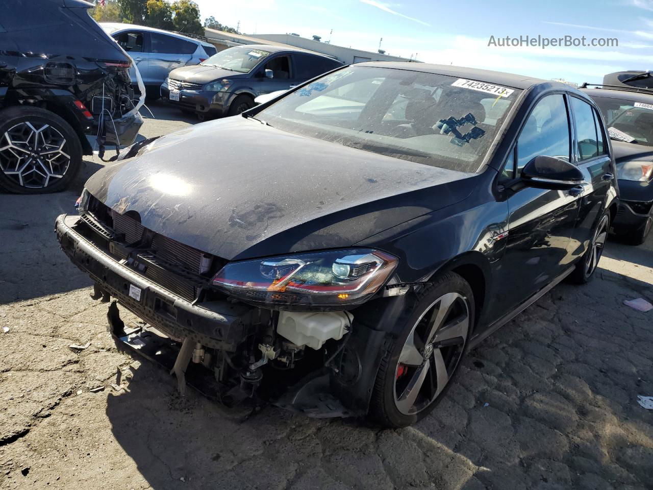 2019 Volkswagen Gti S Black vin: 3VW6T7AU7KM030377