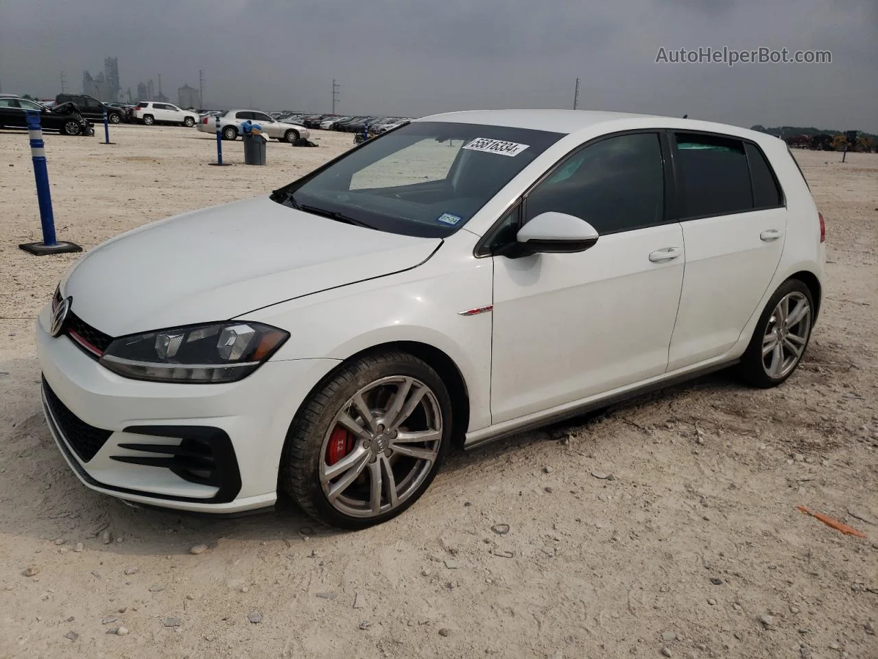 2019 Volkswagen Gti S White vin: 3VW6T7AU7KM033912