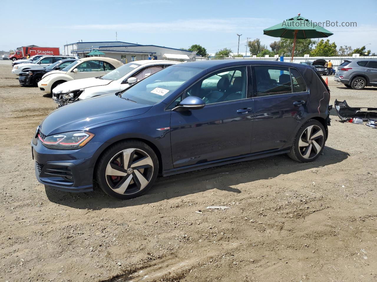 2019 Volkswagen Gti S Blue vin: 3VW6T7AU8KM021686