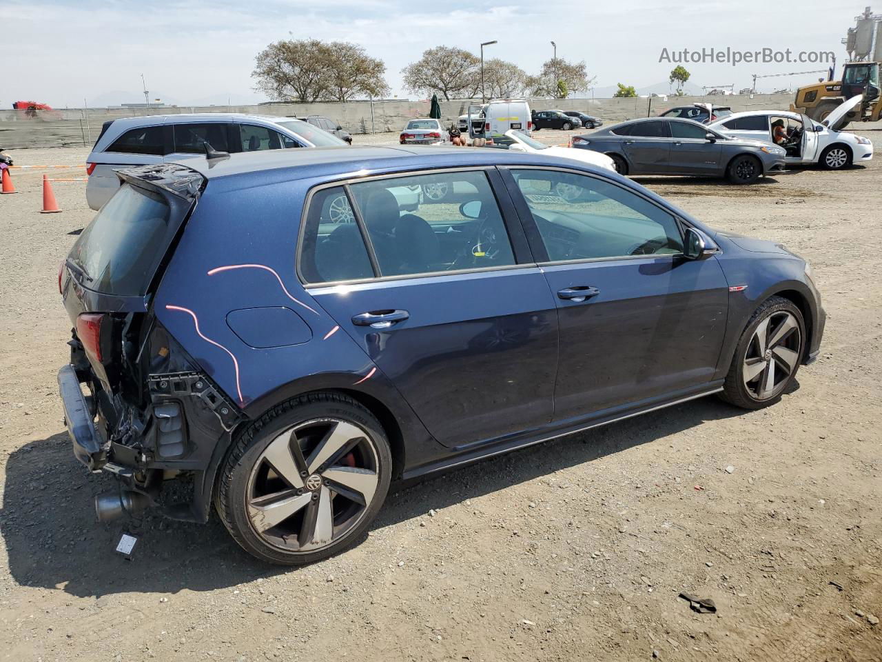 2019 Volkswagen Gti S Blue vin: 3VW6T7AU8KM021686