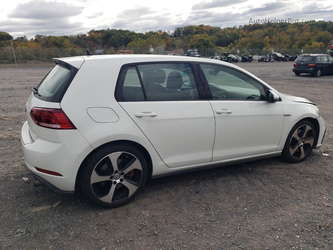 2019 Volkswagen Gti S White vin: 3VW6T7AU9KM018280