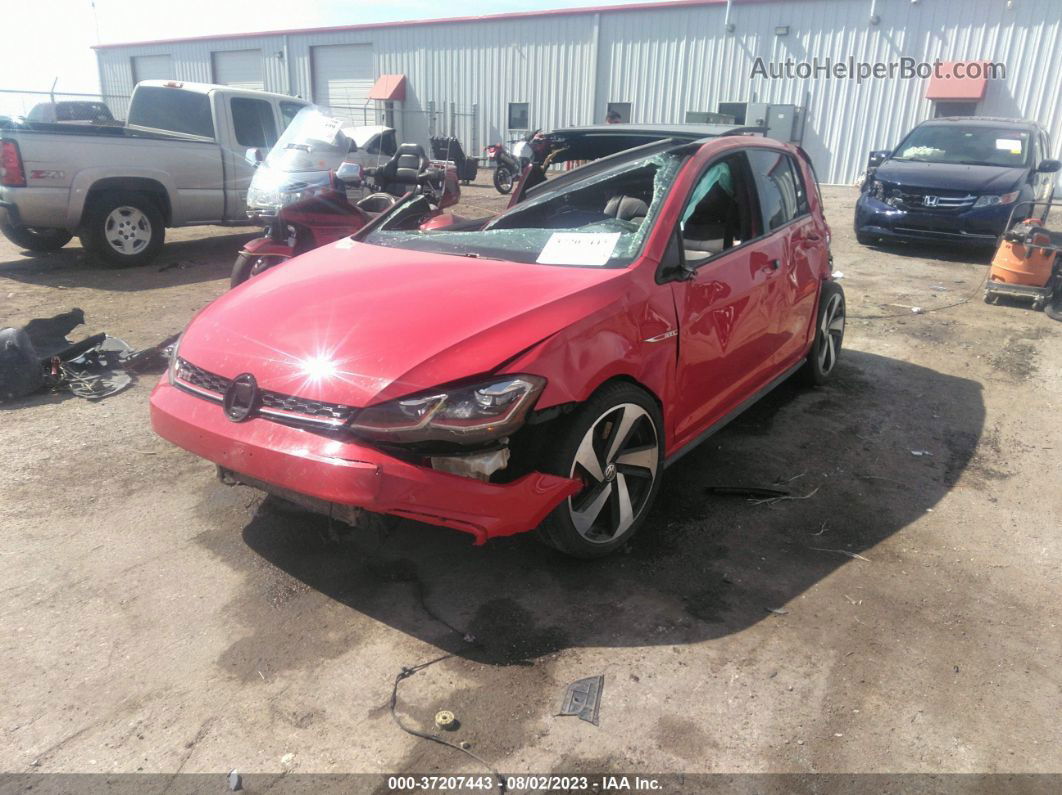 2019 Volkswagen Golf Gti 2.0t Se/2.0t Autobahn/2.0t Rabbit Edition/2.0t S Red vin: 3VW6T7AU9KM022846