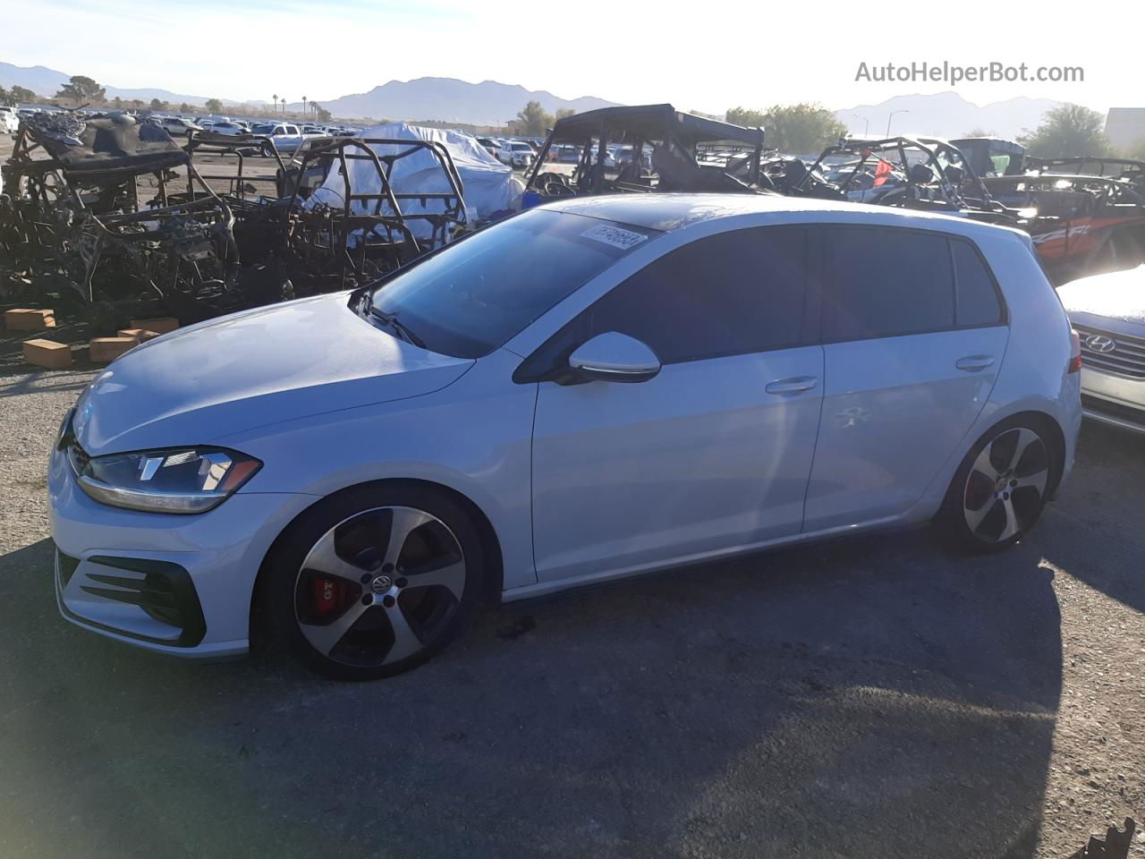 2019 Volkswagen Gti S White vin: 3VW6T7AUXKM002377