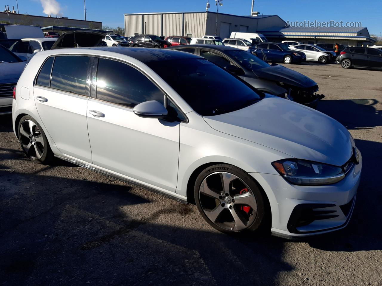 2019 Volkswagen Gti S White vin: 3VW6T7AUXKM002377