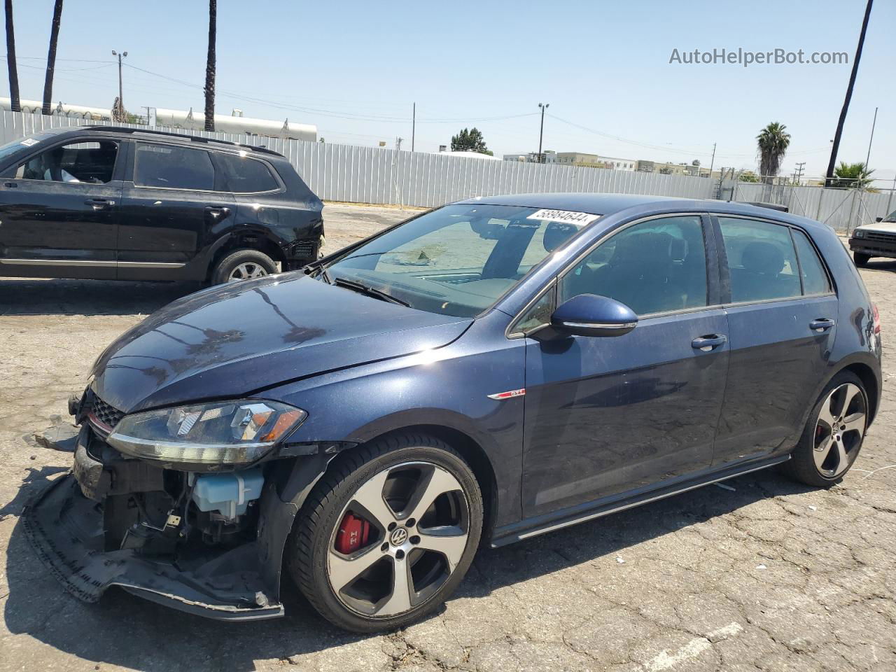 2019 Volkswagen Gti S Blue vin: 3VW6T7AUXKM002833