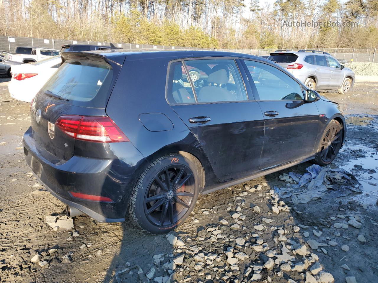 2019 Volkswagen Gti S Black vin: 3VW6T7AUXKM013153