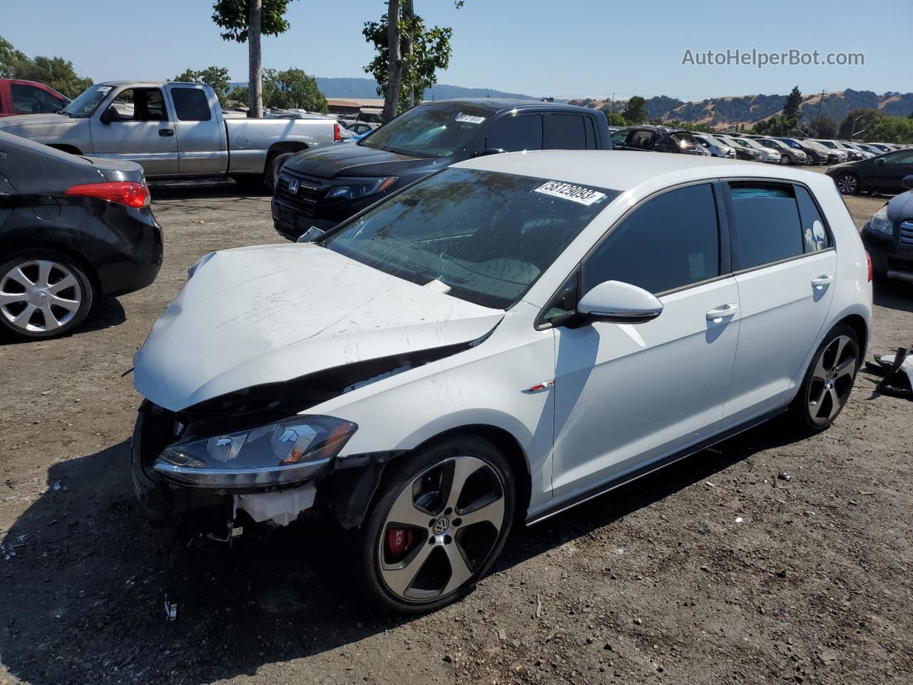 2019 Volkswagen Gti S Белый vin: 3VW6T7AUXKM030678