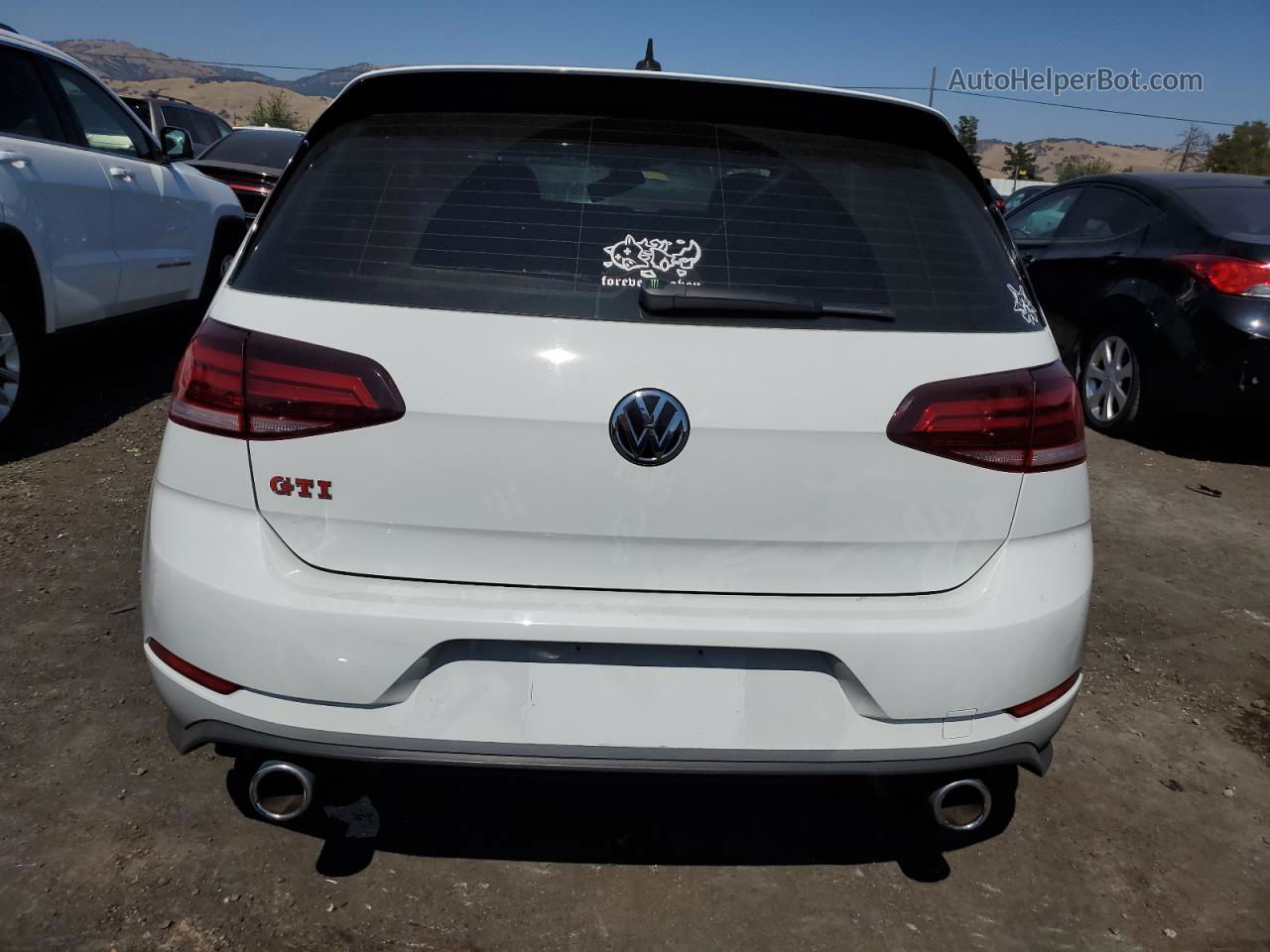 2019 Volkswagen Gti S White vin: 3VW6T7AUXKM030678