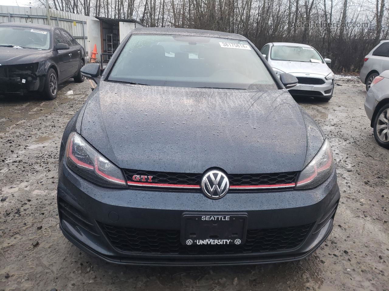 2019 Volkswagen Gti S Gray vin: 3VW6T7AUXKM038151