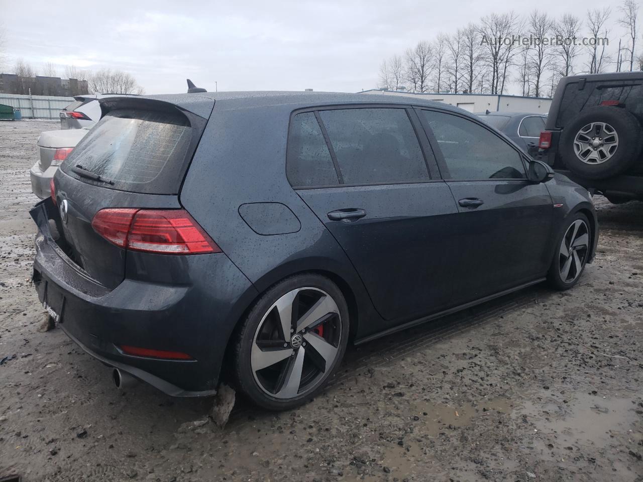 2019 Volkswagen Gti S Gray vin: 3VW6T7AUXKM038151