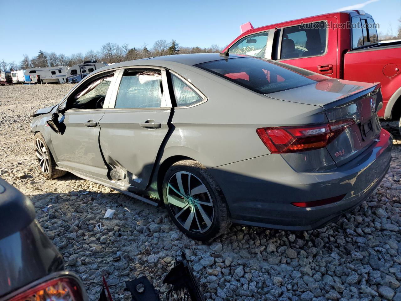 2019 Volkswagen Jetta Gli Gray vin: 3VW6T7BU0KM217877