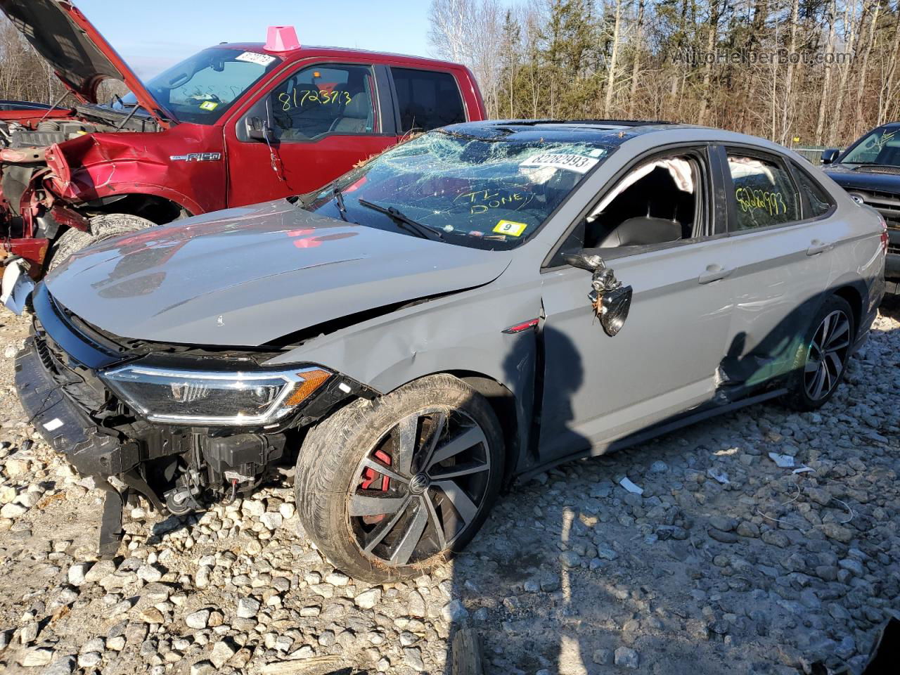 2019 Volkswagen Jetta Gli Gray vin: 3VW6T7BU0KM217877