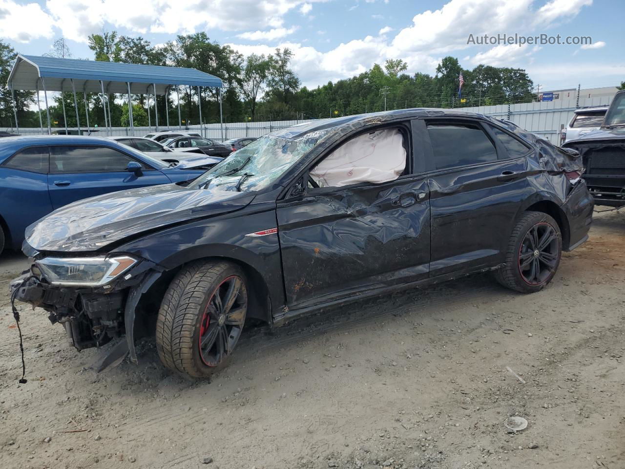 2019 Volkswagen Jetta Gli Black vin: 3VW6T7BU4KM203724