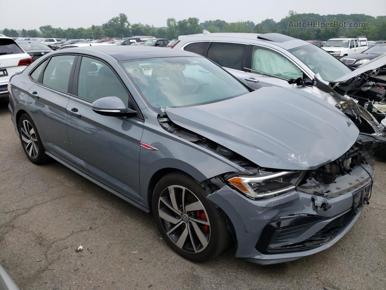 2019 Volkswagen Jetta Gli Gray vin: 3VW6T7BU7KM182304