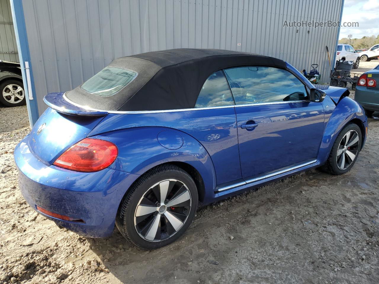 2014 Volkswagen Beetle Turbo Blue vin: 3VW7S7AT7EM809068