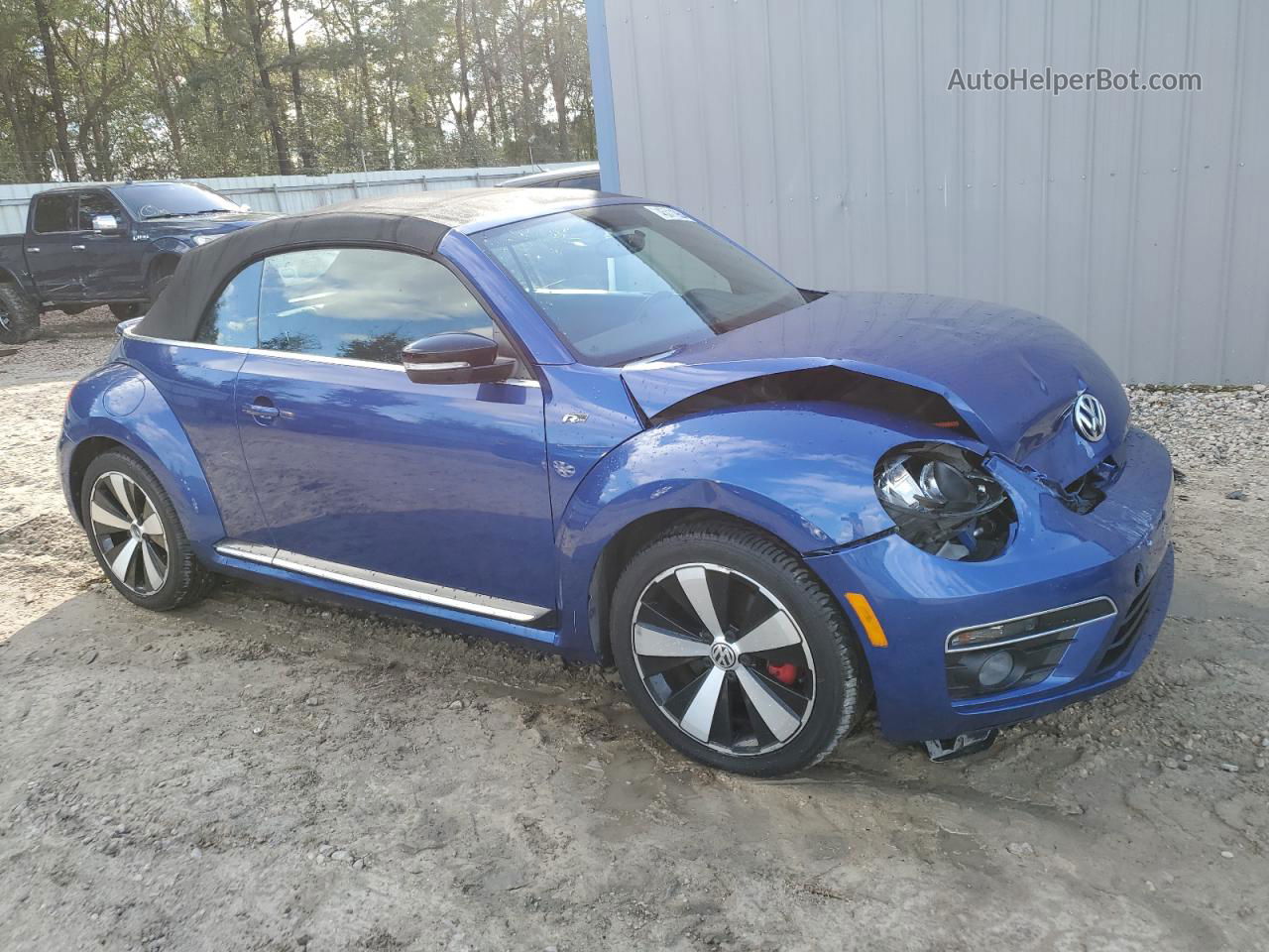 2014 Volkswagen Beetle Turbo Blue vin: 3VW7S7AT7EM809068
