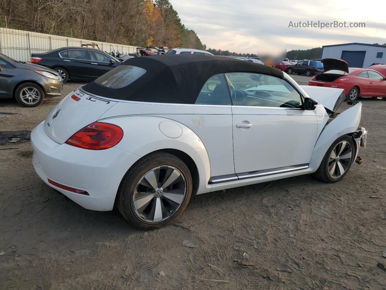 2014 Volkswagen Beetle Turbo White vin: 3VW7S7ATXEM806049