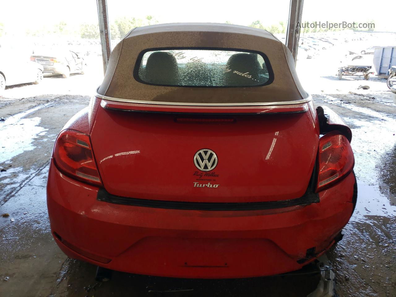 2014 Volkswagen Beetle Turbo Red vin: 3VW7T7AT1EM817034