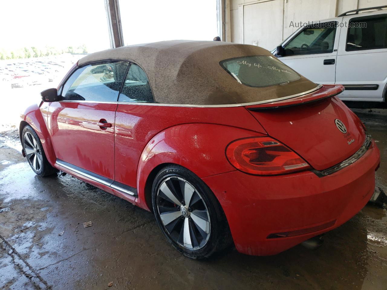 2014 Volkswagen Beetle Turbo Red vin: 3VW7T7AT1EM817034