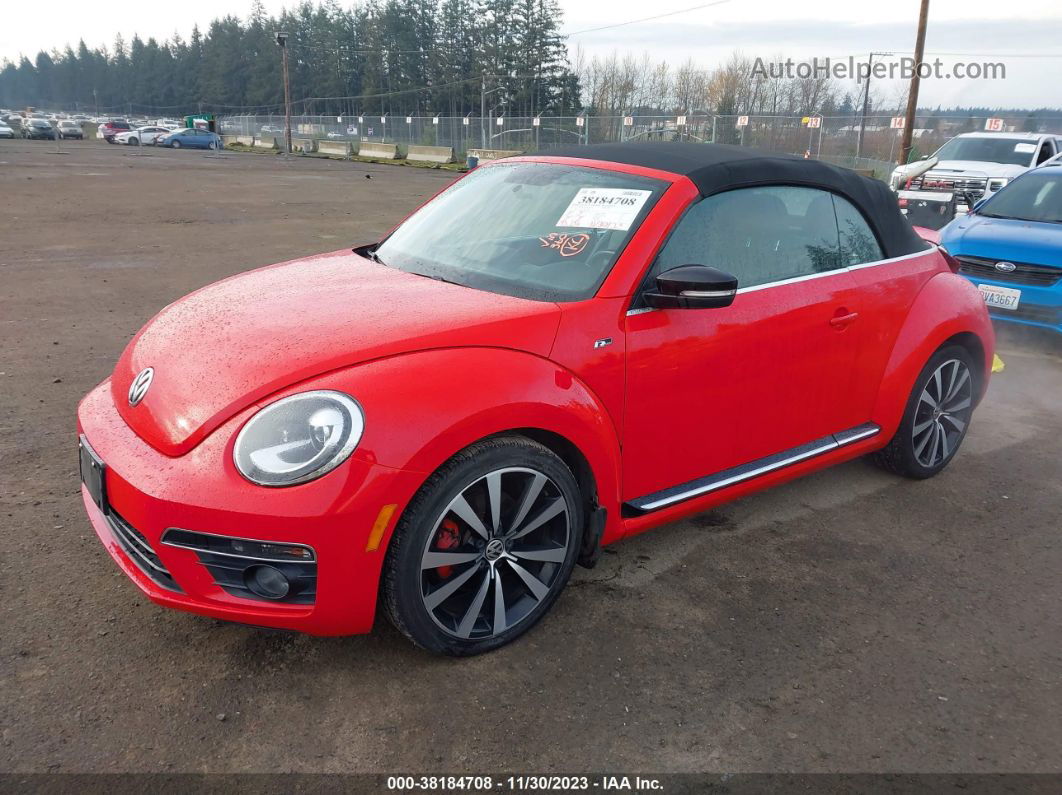 2014 Volkswagen Beetle 2.0t R-line Red vin: 3VW7T7AT2EM801389