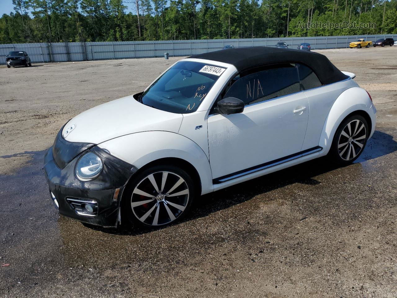 2014 Volkswagen Beetle Turbo White vin: 3VW7T7AT5EM803430